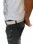 LUXE INT. SILVER/DIAMOND BELT 23