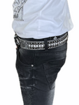 LUXE INT. BLACK/SILVER BELT 9