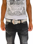 LUXE INT. SILVER/DIAMOND BELT 23
